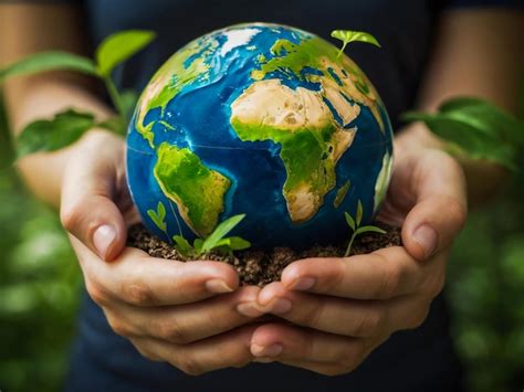 Premium Photo A Person Holding A Globe With The World On It