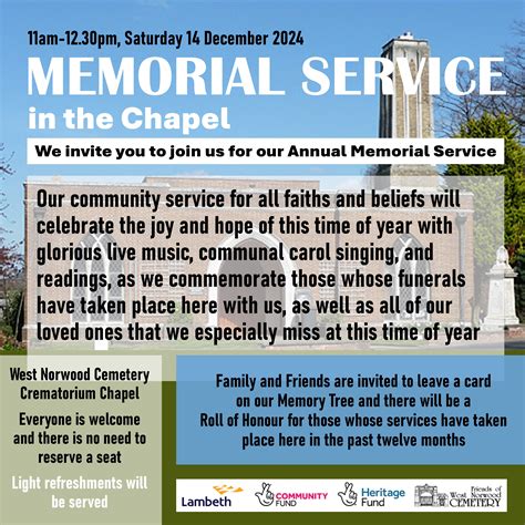 West Norwood Cemetery Annual Community Memorial Service | Norwood Forum