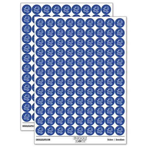 Wiggling Worm Earthworm 200 Round Stickers Dark Blue Matte Finish