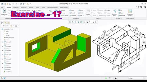 Creo Exercise Creo Parametric Exercise Tutorial Creo Tutorial