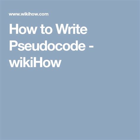 How To Write Pseudocode Rules Tips Helpful Examples Writing Web