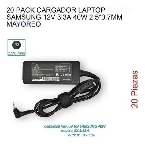 Pack Cargador Laptop Samsung V A W Mm Meses Sin