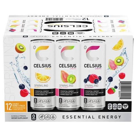 Celsius Live Fit Energy Drink Assorted Sparkling Variety Pack