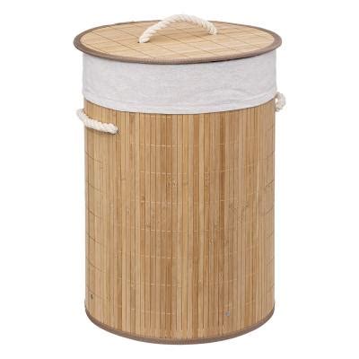 Panier Linge En Bambou H Cm Capacit L Naturel Five