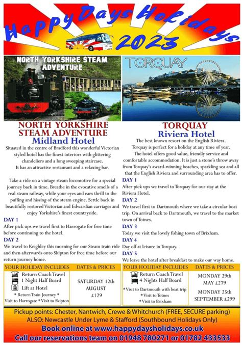 Happy Days Coach Holidays 2024 Schedule Julie Chiquia