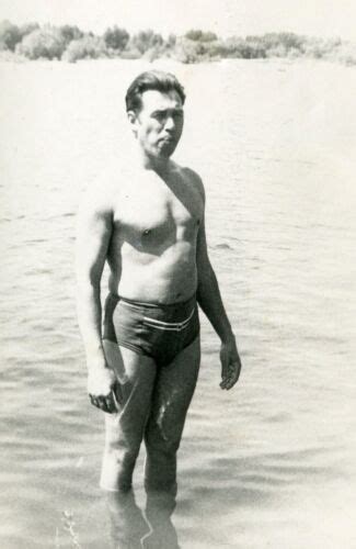 Shirtless Handsome Man Bulge Beach Trunks Gay Int Vtg Photo EBay