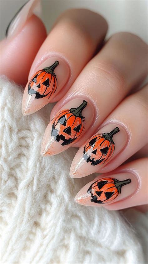 21 Nude Halloween Nail Ideas For A Classy Creepy Look Lookosm