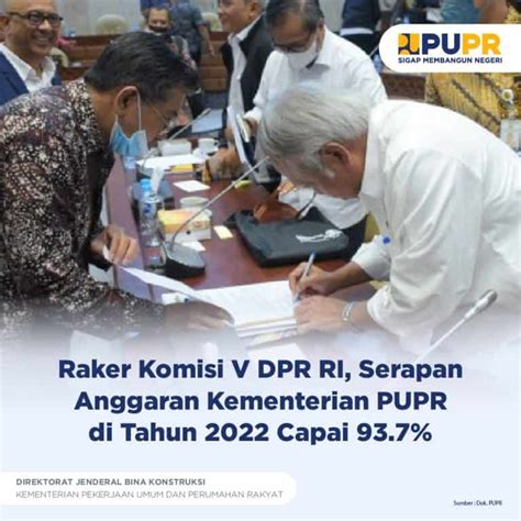 Raker Komisi V Dpr Ri Serapan Anggaran Kementerian Pupr Di Tahun