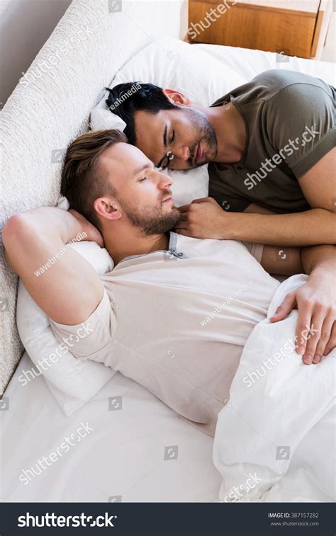 Happy Gay Couple Sleeping Together On Stock Photo Shutterstock
