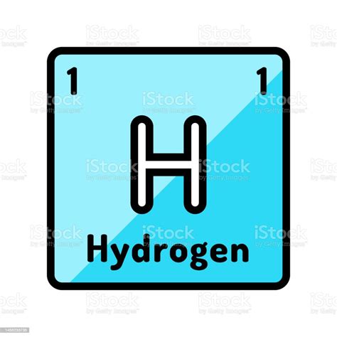 Hydrogen Chemical Element Color Icon Vector Illustration Stock Illustration Download Image Now