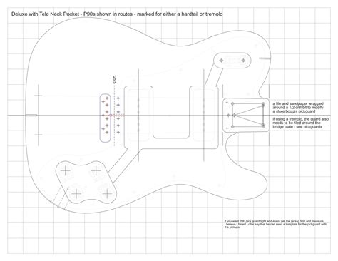1972 Fender Telecaster Custom Deluxe Luthier Plans Pdf Blueprint