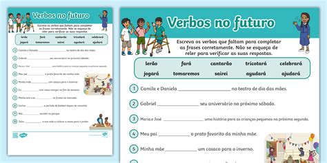 Verbo Cair No Futuro - Complete com os verbos no futuro (teacher made) - Twinkl
