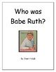 Who Was Babe Ruth Nonfiction Book Study Worksheet Packet TpT