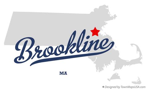 Map of Brookline, MA, Massachusetts