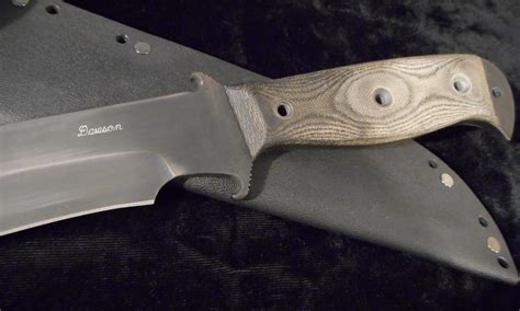 Dawson Knives Custom Raider Bowie Fighting Knife Black Cerakote Black