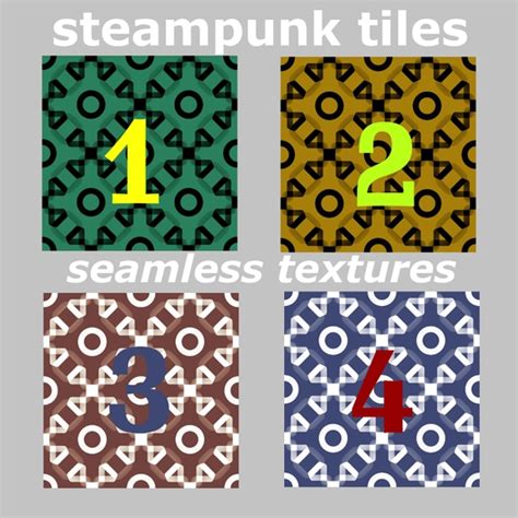 Second Life Marketplace Steampunk Tiles Textures