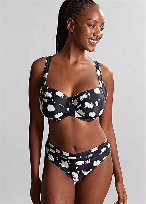 Panache Swim Black Sand Midi Bikini Briefs Kaleidoscope