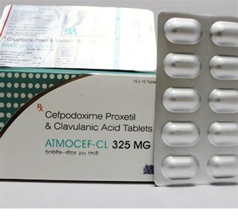 ATMOCEF CL Cefpodoxime Proxetil Clavulanic Acid Tablet 325mg At Rs 212