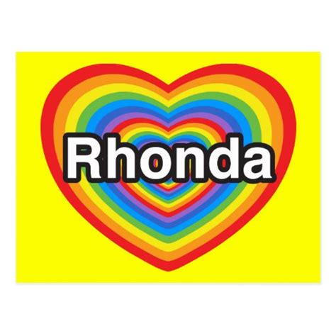 I Love Rhonda I Love You Rhonda Heart Postcard Zazzle