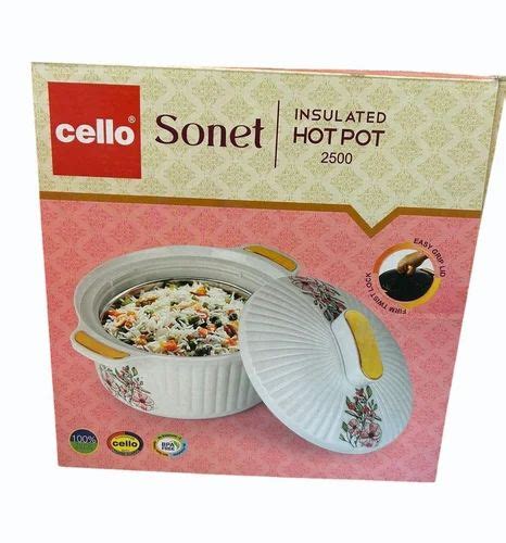 Cello Sonet Insulated Hot Pot 2500 Stainless Steel At 620 Piece In Gwalior