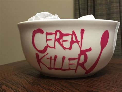 Cereal Killer Bowl Serial Killer Bowl Cereal Bowl Cereal Etsy