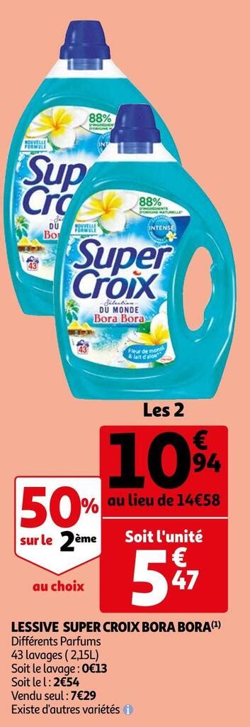 Promo Super Croix Lessive Bora Bora Chez Auchan