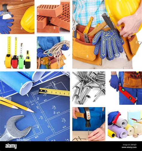 Repair Project Collage Stock Photo Alamy