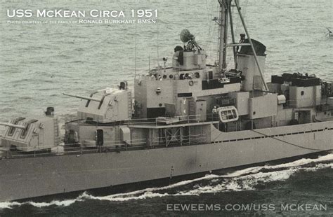 Profile Enlargement Midship Uss Mckean 1951 Ddr 784