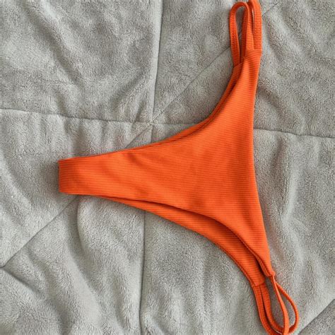 Orange Neon Bikini Bottoms Shein Depop