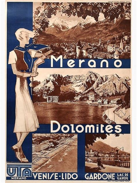 Merano Dolomites Vintage Travel Poster Poster By Stickart Marek