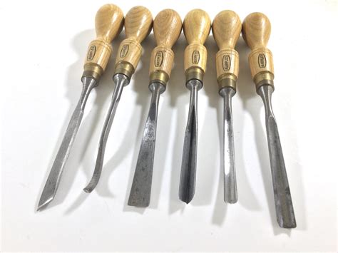 6 Number MARPLES Carving Tools. (32819) - Old School Tools