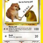 Horny Jail Bonk Pok Mon Card Meme Generator Imgflip