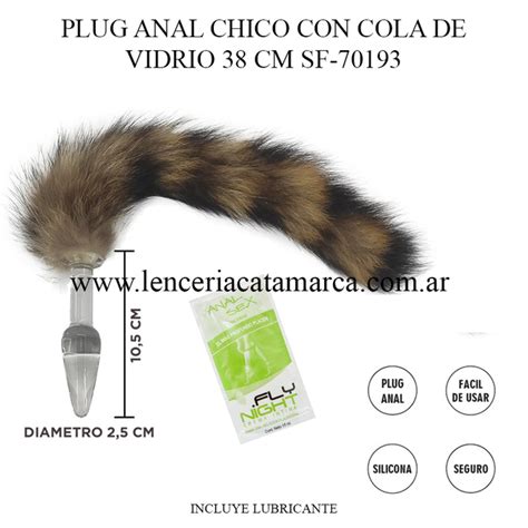 Plug Anal De Vidrio Con Cola De Zorro Cm