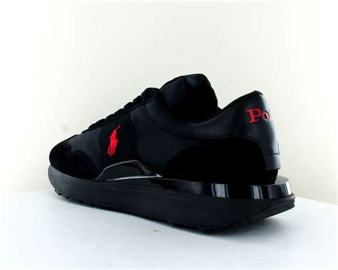 Polo Ralph Lauren Train Pp Sneakers Low Top Lace Noir Rouge