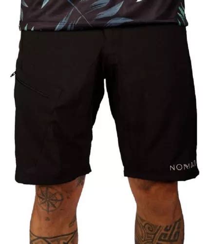 Bermuda Nomad Naked Enduro Masculina Preta Bolsos G gg Frete grátis