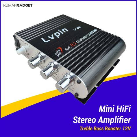 Jual Mini Hifi Stereo Amplifier Treble Bass Booster V Lp