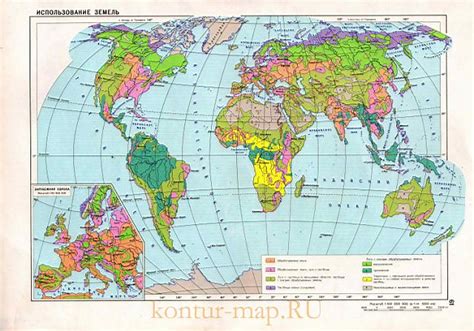 Экономическая карта мира - использование земель