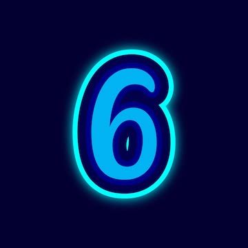 premium vector number    blue light   dark background