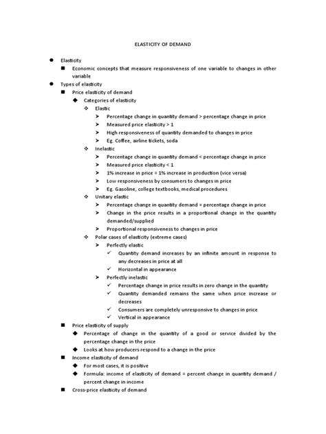 Elasticity of Demand | PDF | Elasticity (Economics) | Demand