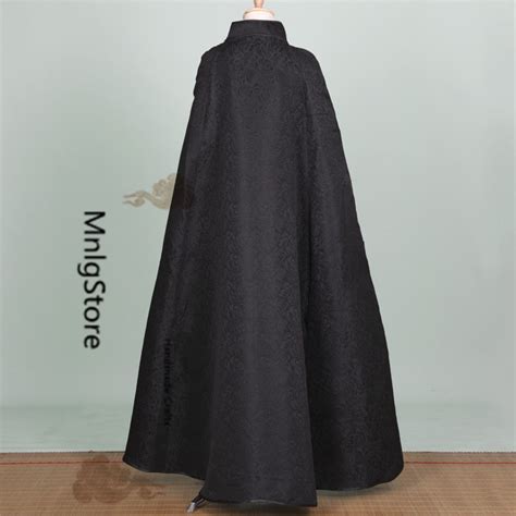 Black Cape Halloween Cosplay Cape Men Cloak With Stand Collar