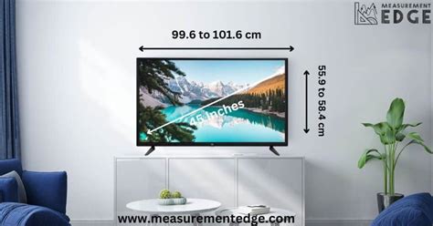 45 Inch TV Dimensions - Measurement Edge