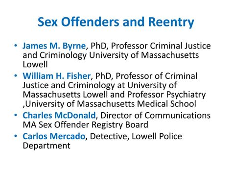 Ppt Sex Offenders The Challenge Of Successful Reentry Powerpoint Presentation Id