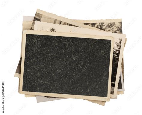 Blank Vintage Photo Paper Isolated Stock Foto Adobe Stock