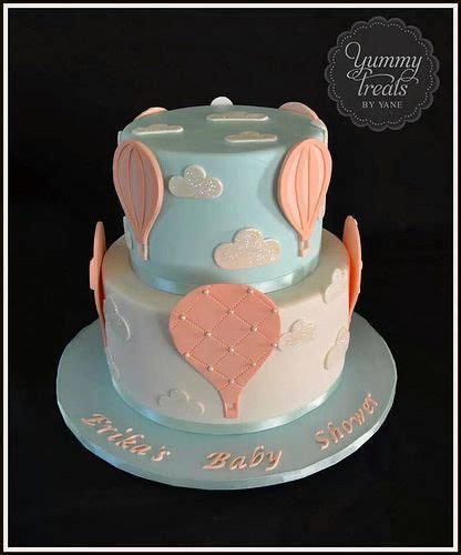 Hot Air Balloon Baby Shower Cake Baby Shower Cakes Hot Air Balloon Baby Shower Cake Hot Air
