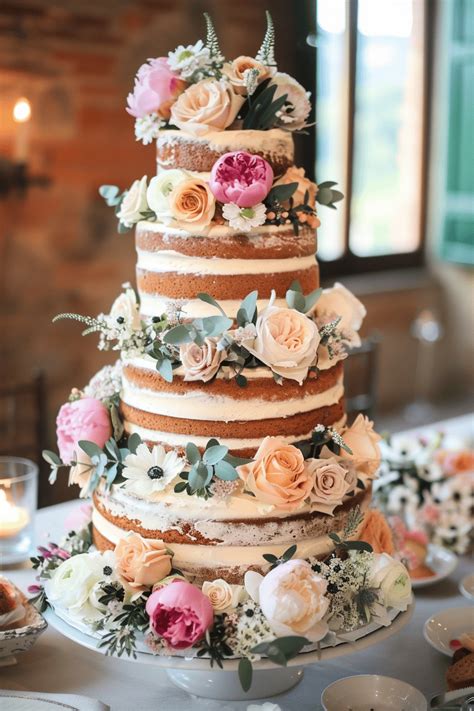 Creative Naked Wedding Cake Ideas You Will Love Confetti Roses