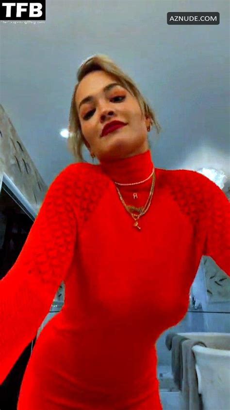 Rita Ora Sexy Poses Braless Showing Off Her Hot Tits On Social Media Aznude