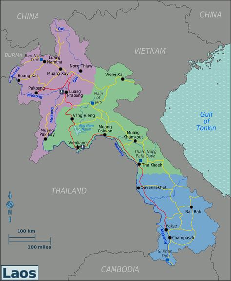 File:Laos Regions Map.png - Wikitravel Shared