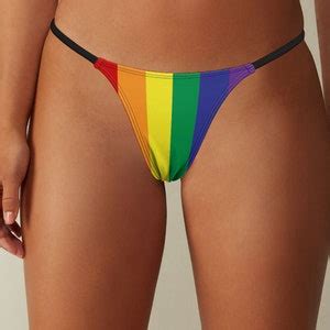 Gay Pride Flag Thong Women S G String Underwear Rainbow Panties Lgbtq Lingerie Queer Gift Etsy