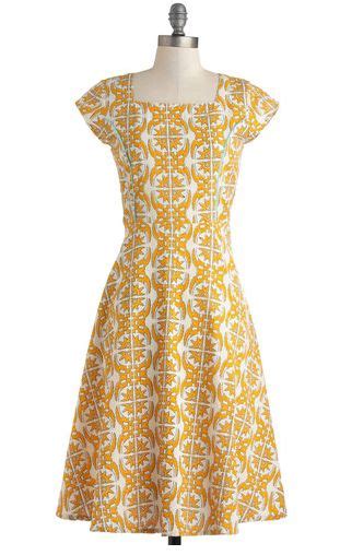 yellow print dress unique dresses pretty dresses dresses  work