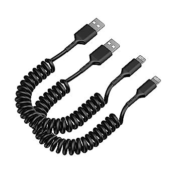 Amazon Retractable Charging Cable For Car Coiled Lightning Cable